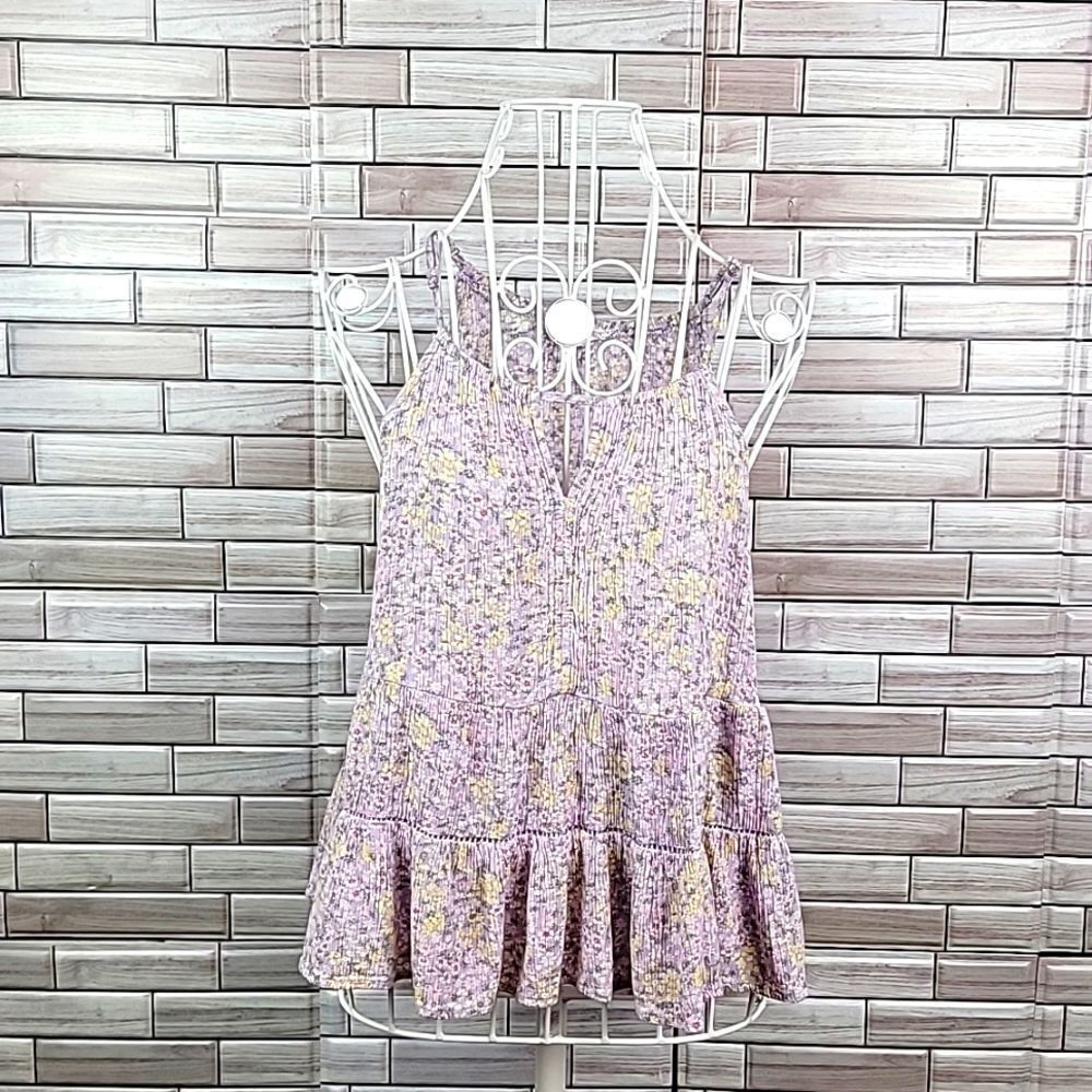 Juniors Hippie rose ditsy floral print halter top Size L